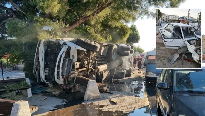 Freni Patlayan Kamyon Kaos Yaratırken, Şanslı Otomobilciler Hayatta Kaldı!